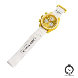 ساعت اسپرت امگا سواچ سفید زرد omegaswatch-SO33w105