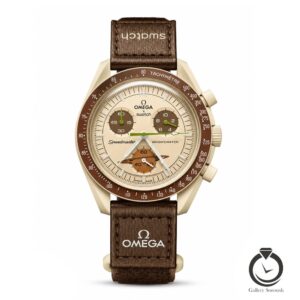 ساعت اسپرت امگا سواچ نسکافه ای کرم omegaswatch-so33c101