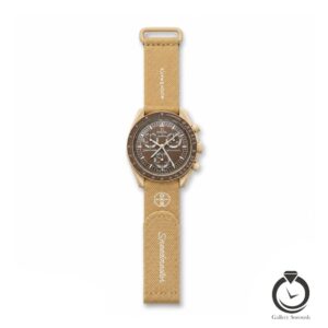 ساعت اسپرت امگا سواچ کرم قهوه ای omegaswatch-so32c100