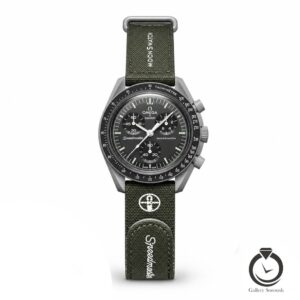 ساعت اسپرت امگا سواچ سبز تیره خاکستری omegaswatch-so32g100