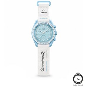 ساعت اسپرت امگا سواچ سفید آبی omegaswatch-SO33w102