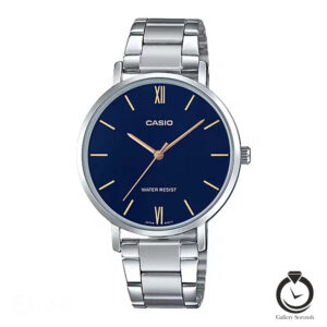 ساعت زنانه کاسیو نقره ای سرمه ای CASIO-LTP-VT01D-2B