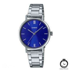 ساعت زنانه کاسیو نقره ای سرمه ای CASIO-LTP-VT02D-2A