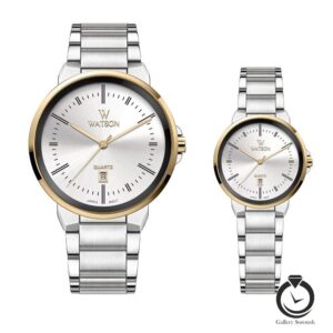 ساعت ست زنانه و مردانه واتسون نقره ای طلایی سیلور WATSON-1177GL-351