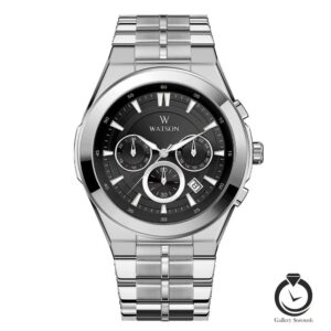 ساعت مردانه واتسون نقره ای مشکی WATSON-1204G-304