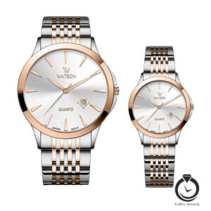 ساعت ست زنانه و مردانه واتسون رزنقره ای سیلور WATSON-1215GL-359