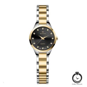 ساعت زنانه واتسون طلایی نقره ای مشکی WATSON-1224L-352
