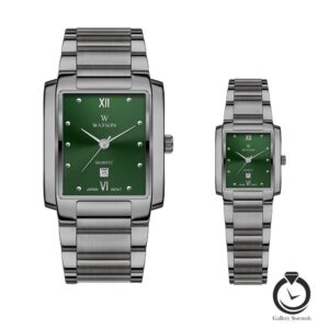 ساعت ست زنانه و مردانه واتسون خاکستری سبز WATSON-1258GL-701