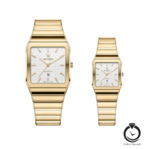 ساعت ست زنانه و مردانه واتسون طلایی سیلور WATSON-1275GL-101