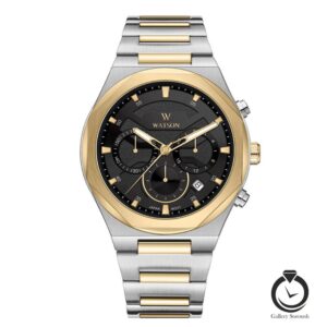 ساعت مردانه واتسون طلایی نقره ای مشکی WATSON-1278G-352