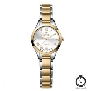 ساعت زنانه واتسون طلایی نقره ای سیلور WATSON-1282L-351