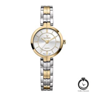 ساعت زنانه واتسون طلایی نقره ای سیلور WATSON-1283L-351