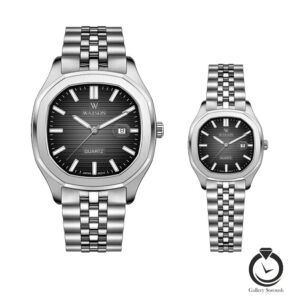 ساعت ست زنانه و مردانه واتسون نقره ای مشکی WATSON-1289GL-302