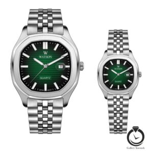 ساعت ست زنانه و مردانه واتسون نقره ای سبز WATSON-1289GL-313