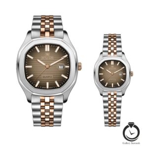 ساعت ست زنانه و مردانه رزنقره ای شکلاتی WATSON-1289GL-348