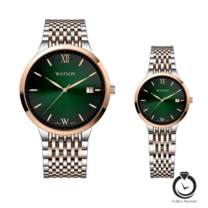 ساعت ست زنانه و مردانه رزنقره ای سبز WATSON-1292GL-344