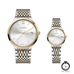 ساعت ست زنانه و مردانه واتون طلایی نقره ای سیلور WATSON-1292GL-351
