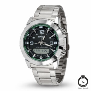 ساعت مردانه کاسیو نقره ای سبز casio-5574-ms-g