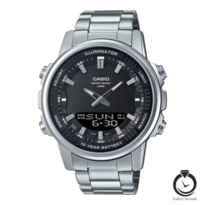 ساعت مردانه کاسیو نقره ای مشکی casio-amw-880d-1a