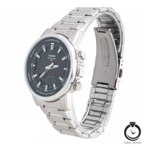 ساعت مردانه کاسیو نقره ای مشکی casio-amw-880d-1a