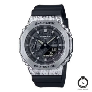 ساعت اسپرت جیشاک مشکی نقره ای casio-gm-2100gc-1a