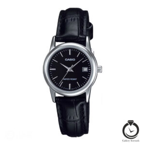 ساعت زنانه کاسیو مشکی نقره ای casio-ltp-v002l-1a