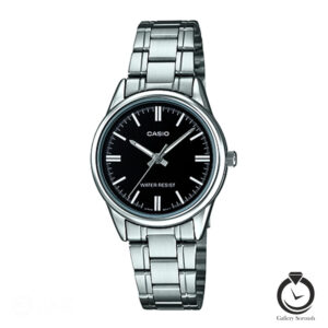 ساعت زنانه کاسیو نقره ای مشکی casio-ltp-v005d-1a