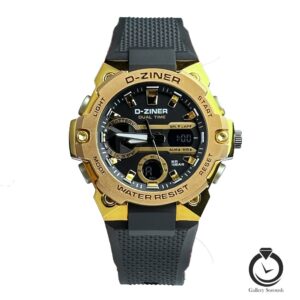 ساعت اسپرت دیزاینر مشکی طلایی d-ziner-8302-bg