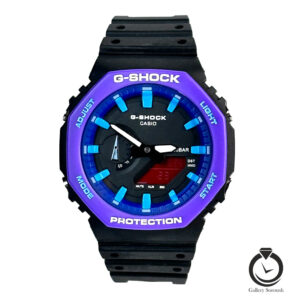 ساعت اسپرت جیشاک مشکی بنفش g-shock-002-bp