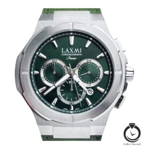 ساعت مردانه لاکسمی سبز نقره ای laxmi-8192-5