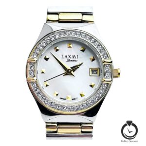 ساعت زنانه لاکسمی طلایی نقره ای سفید laxmi-8201-4