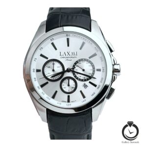 ساعت مردانه لاکسمی مشکی نقره ای سیلور laxmi-8544-3