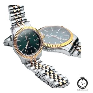 ست ساعت زنانه ومردانه لوندویل رزنقره ای سبز londweil-60084-ml-2