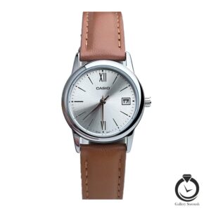 ساعت زنانه کاسیو عسلی سیلور casio-ltp-v002l-7b3