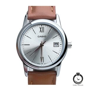 ساعت زنانه کاسیو عسلی سیلور casio-ltp-v002l-7b3