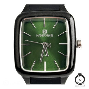 ساعت زنانه نیوی فورس مشکی سبز naviforce-5055-wb-g