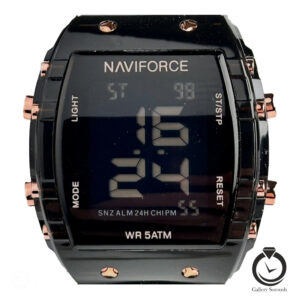 ساعت زنانه نیوی فورس مشکی naviforce-7102-wb