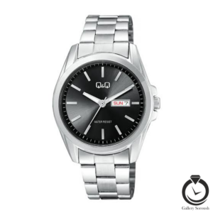 ساعت مردانه کیو اند کیو نقره ای مسکی q&q-a05a-005py