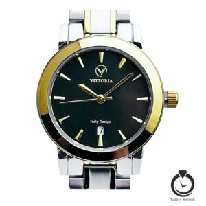 ساعت زنانه ویتوریا طلایی نقره ای مشکی vittoria-3237-wsg-b
