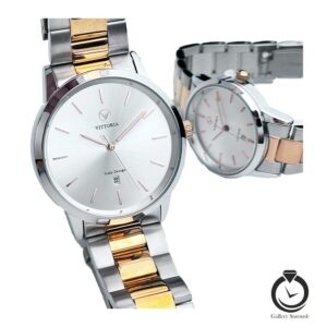 ست ساعت زنانه و مردانه ویتوریا رزنقره ای سیلور vittoria-3282-sr-s