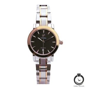 ساعت زنانه ویتوریا رزنقره ای مشکی vittoria-3300-wsr-b