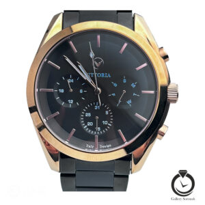 ساعت مردانه ویتوریا مشکی رز مشکی vittoria-3314-mb-r