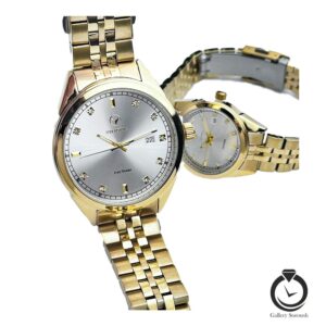 ست ساعت زنانه و مردانه ویتوریا طلایی سیلور vittoria-3373-74-g-s