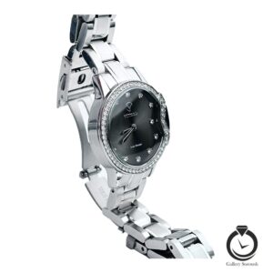ساعت زنانه ویتوریا نقره ای مشکی vittoria-3401-ws-b