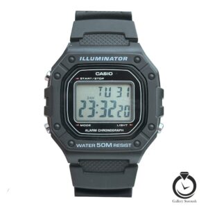 ساعت مردانه کاسیو مشکی casio-w-218h-1a