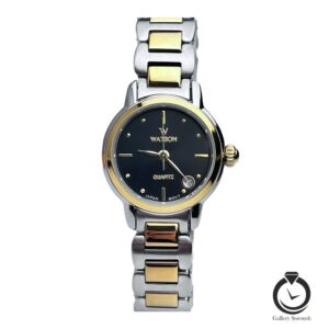 ساعت زنانه واتسون طلایی نقره ای مشکی watson-1189l-352