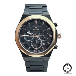 ساعت مردانه واتسون مشکی رزگلد watson-127g-304