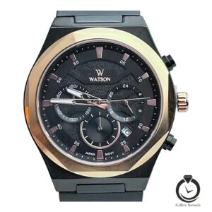ساعت مردانه واتسون مشکی رزگلد watson-127g-304