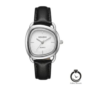 ساعت زنانه کوشی مشکی سفیدkoushi-7711-wb-w