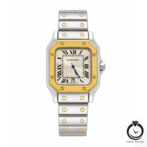 ساعت مردانه کارتیر طلایی نقره ای سیلور cartier-3651-msg-s